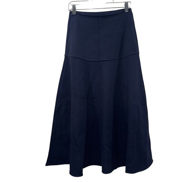 NWT OGL Wool-Like Flared Maxi Skirt – Navy – Size XS - Picture 4 of 15